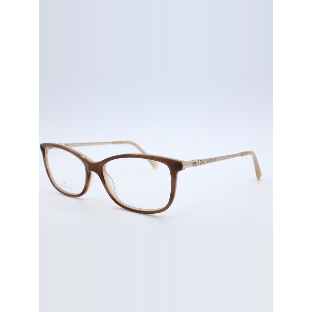 Swarovski SK5285 047 Light Brown Gold Plastic Eyeglasses Frame 54-15-140